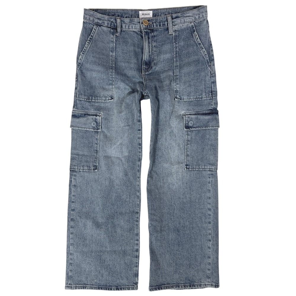 HUDSON Hia High Rise Wide Leg Cargo Jeans 29 90s Utility Gorpcore Y2K Cargo 7 8